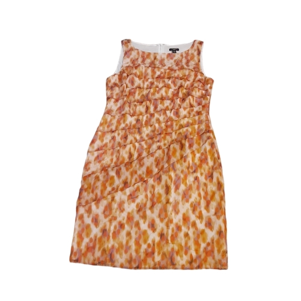 Ann Taylor Orange Multicolored Dress Size 6